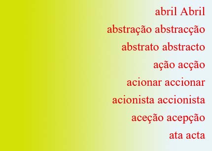 O depois e o antes - Acordo Ortográfico